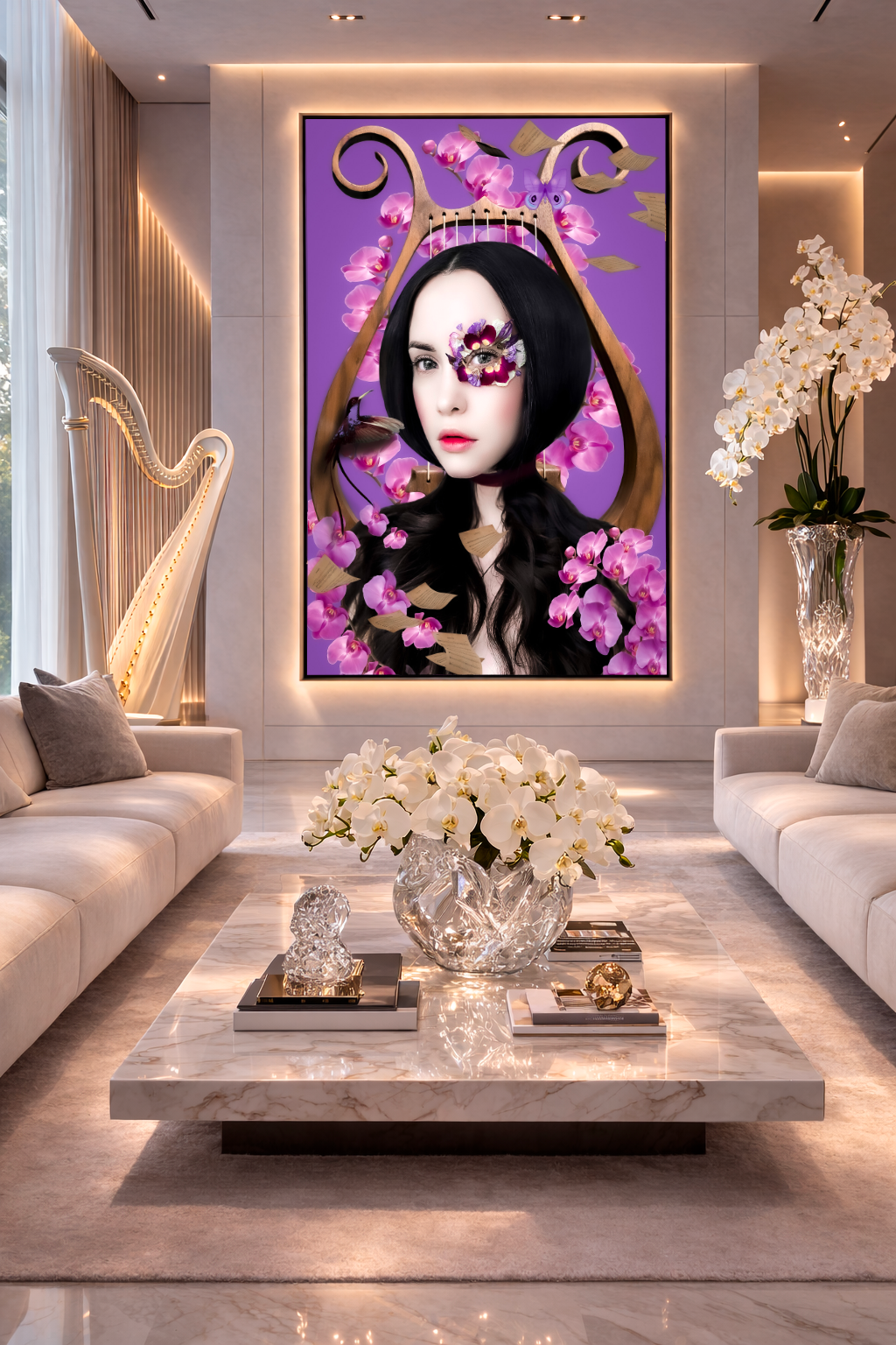 Woman Harp — Priscilla Vezzit Ferreira — Fine Art — La Maison Saint Esprit